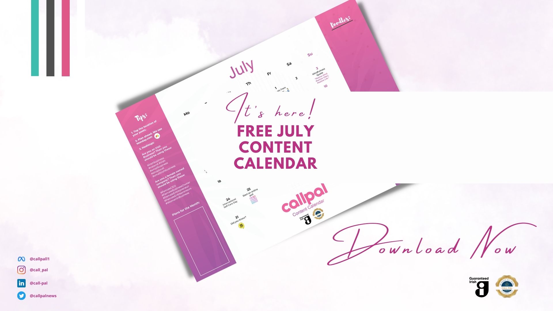 July Content Calendar Web Header