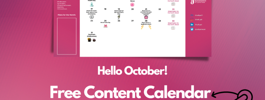 FREE OCTOBER CONTENT CALENDAR