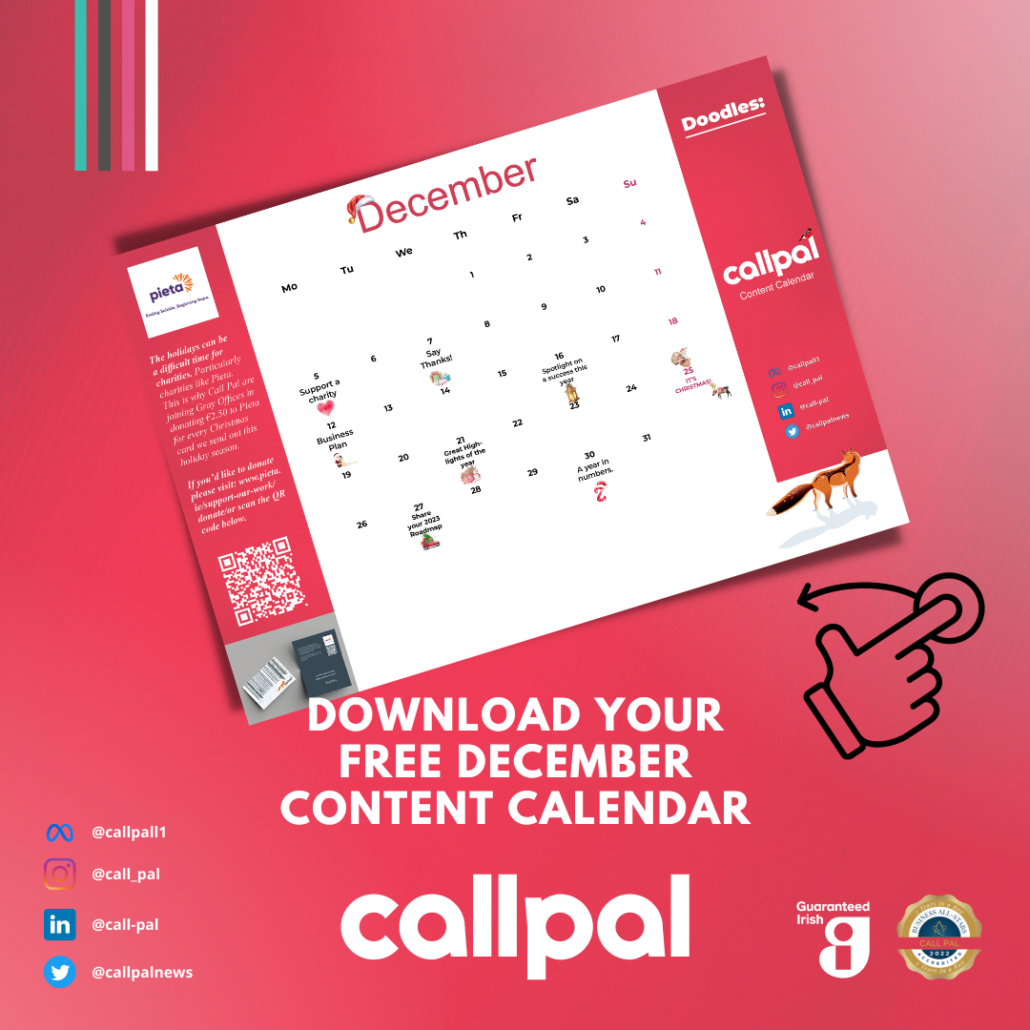 Free Social Media Content Idea Calendar